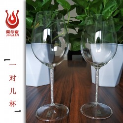 華安玻璃制品廠加工定制玻璃制品 可來(lái)樣定制 高硼硅水鉆紅酒杯